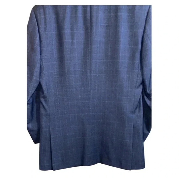 Harrod's by Chester Barrie Men's Wool Sports Coat Blazer Blue Size 40R - Picture 7 of 11